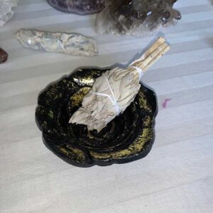 Rose Bowl Charcoal Smudge Bowl
