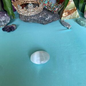 Selenite Palm Stone
