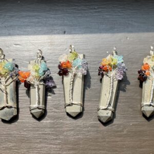 Pyrite Tree of Life Wire Pendants