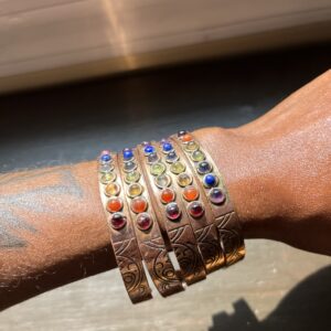 Copper 7 Chakra Bracelet