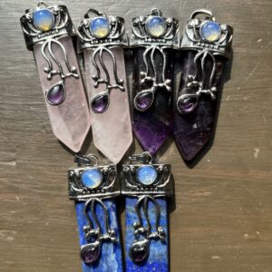 Crystal Pendant w/ Opalite and Amethyst